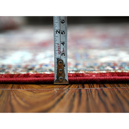 Kazak Wool Hand Knotted Rug Red Ivory 6.1X9.3 -O089301