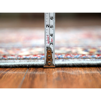 Kazak Wool Hand Knotted Rug Grey Ivory 2.6X6.8 -O089304
