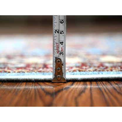 Kazak Wool Hand Knotted Rug Blue Ivory 2.9X8.8 -O089311