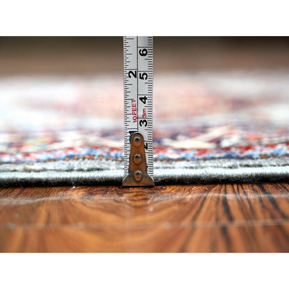 Kazak Wool Hand Knotted Rug Grey Ivory 2.5X6.10 -O089313