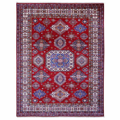 Kazak Wool Hand Knotted Rug Red Ivory 9.1X11.9 -O089327