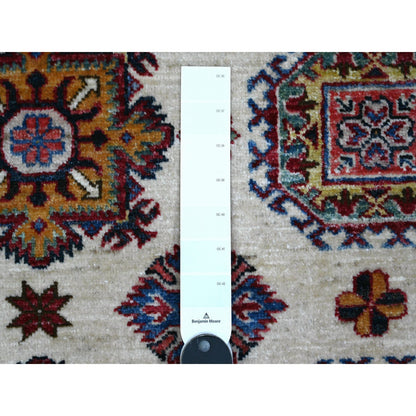 Kazak Wool Hand Knotted Rug Ivory Red 6.1X8.8 -O089329
