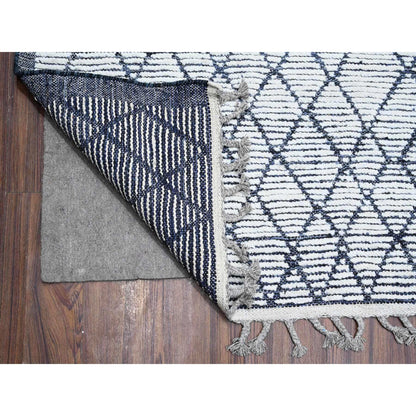 Tribal & Geometric Wool Hand Knotted Rug Ivory Gray 9.1X12.4 -O089334