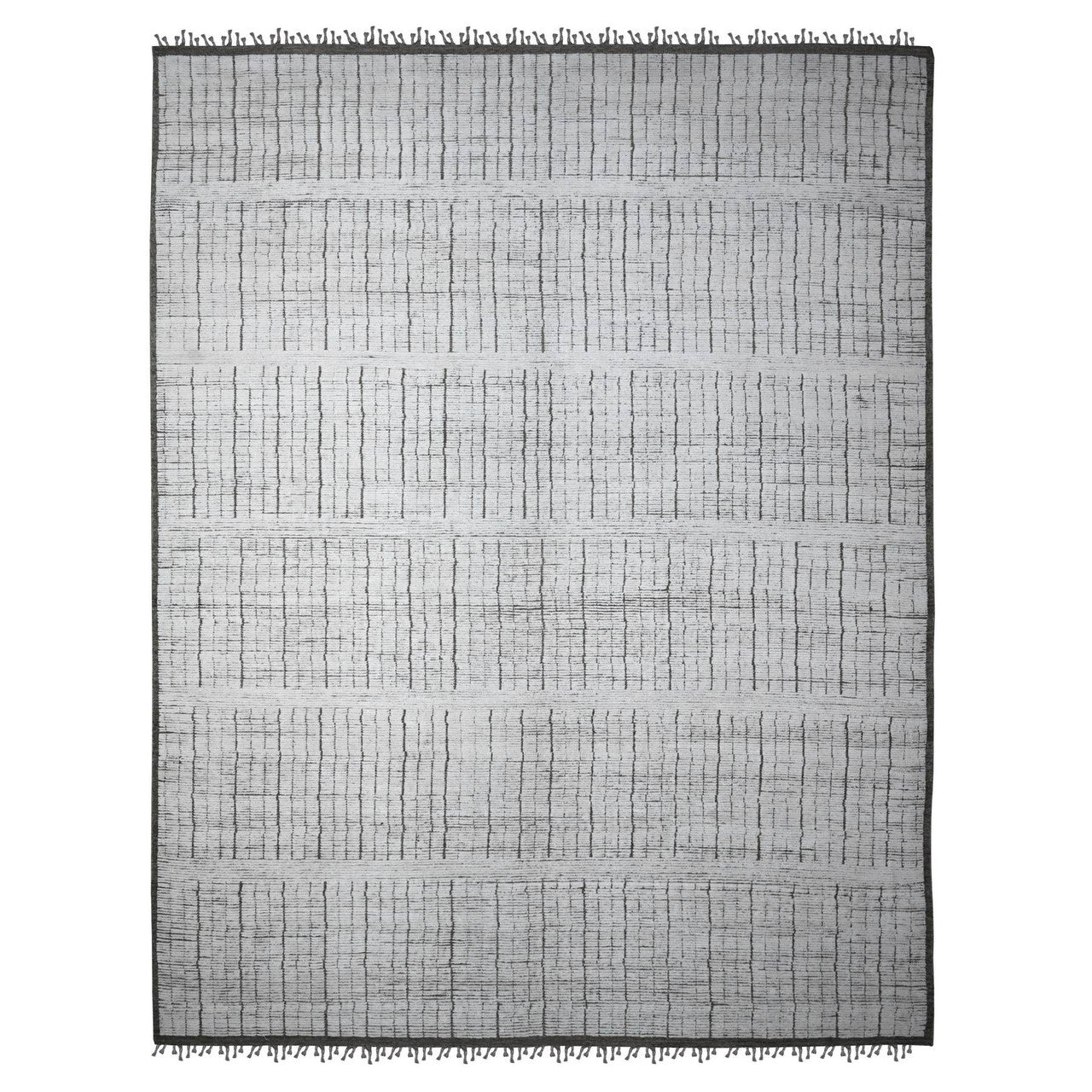 Ivory 12'2" x 15'9" Tribal & Geometric Hand knotted Wool Rug - Sku: O089335