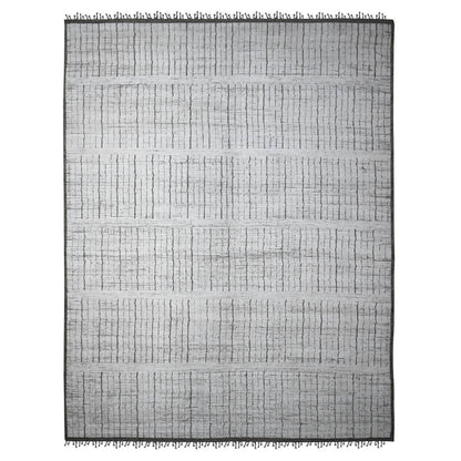 Tribal & Geometric Wool Hand Knotted Rug Ivory Gray 12.2X15.9 -O089335