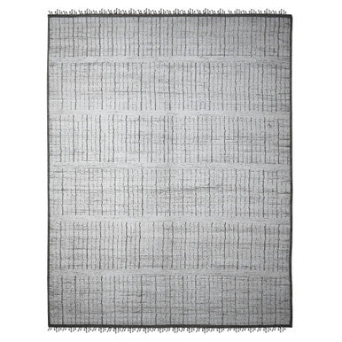 Tribal & Geometric Wool Hand Knotted Rug Ivory Gray 12.2X15.9 -O089335