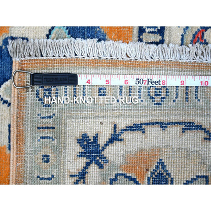 Kazak Wool Hand Knotted Rug Orange Ivory 4.10X6.8 -O089336