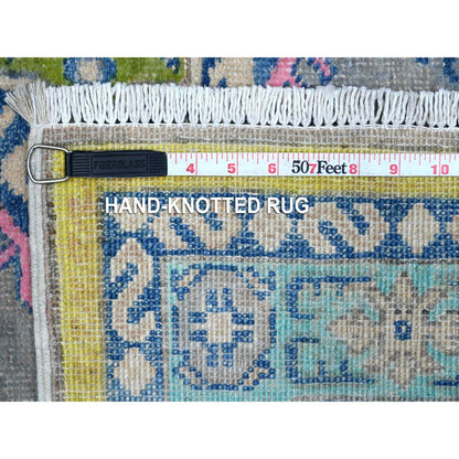 Kazak Wool Hand Knotted Rug Grey Blue 4.6X6.8 -O089337
