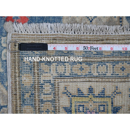 Kazak Wool Hand Knotted Rug Grey Ivory 4.11X6.8 -O089340