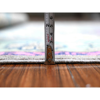 Kazak Wool Hand Knotted Rug Grey Green 5.6X7.7 -O089345