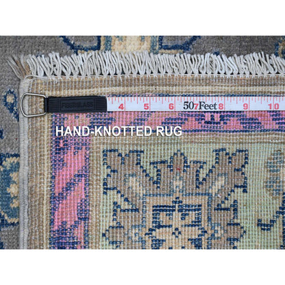 Kazak Wool Hand Knotted Rug Grey Green 5.6X7.7 -O089345