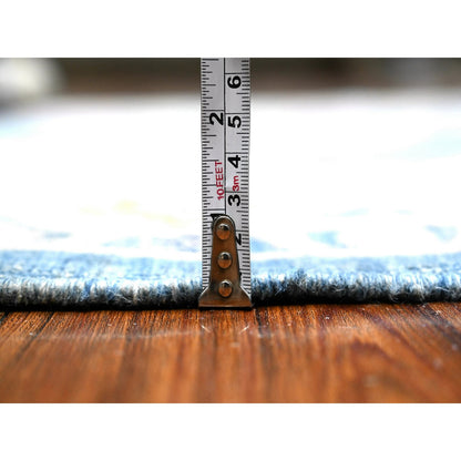 Kazak Wool Hand Knotted Rug Blue Ivory 5.5X7.9 -O089346