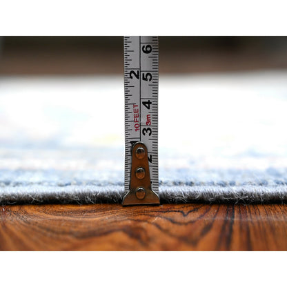 Oushak And Peshawar Wool Hand Knotted Rug Blue Blue 2.9X15.3 -O089351