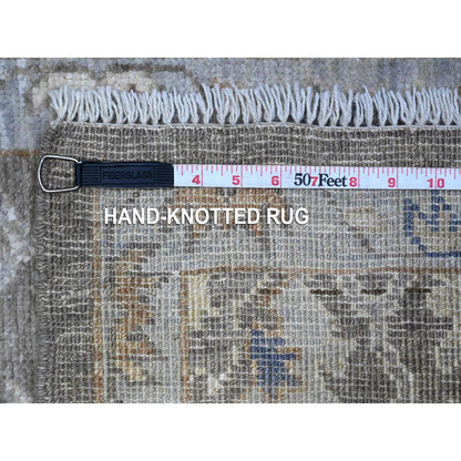Oushak And Peshawar Wool Hand Knotted Rug Grey Gray 2.0X3.0 -O089361