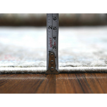 Oushak And Peshawar Wool Hand Knotted Rug Grey Gray 2.10X5.1 -O089377