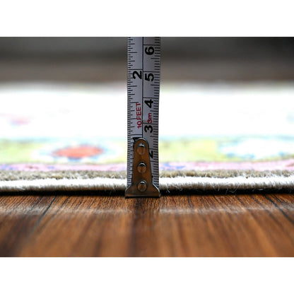 Kazak Wool Hand Knotted Rug Grey Moss Green 2.0X2.11 -O089382