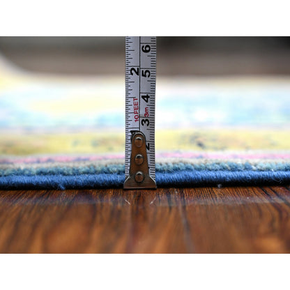 Kazak Wool Hand Knotted Rug Blue Green 2.1X2.6 -O089388