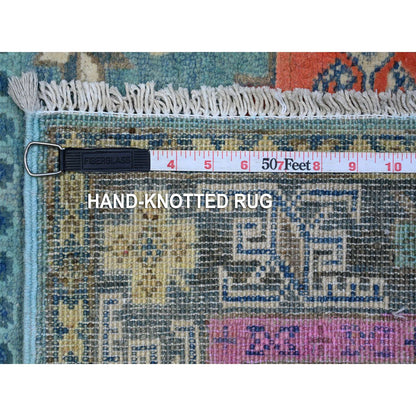 Kazak Wool Hand Knotted Rug Blue Gray 3.2X4.10 -O089398