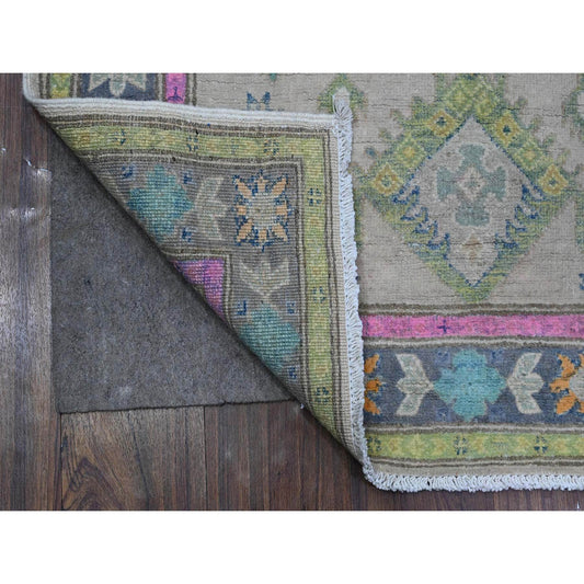 Kazak Wool Hand Knotted Rug Grey Slate Gray 3.2X4.8 -O089399
