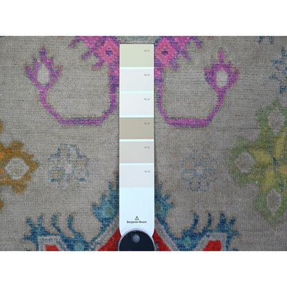 Kazak Wool Hand Knotted Rug Grey Slate Gray 3.2X4.8 -O089399