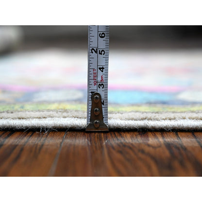 Kazak Wool Hand Knotted Rug Grey Slate Gray 3.2X4.8 -O089399