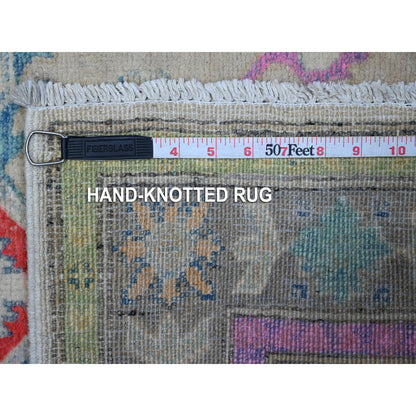 Kazak Wool Hand Knotted Rug Grey Slate Gray 3.2X4.8 -O089399