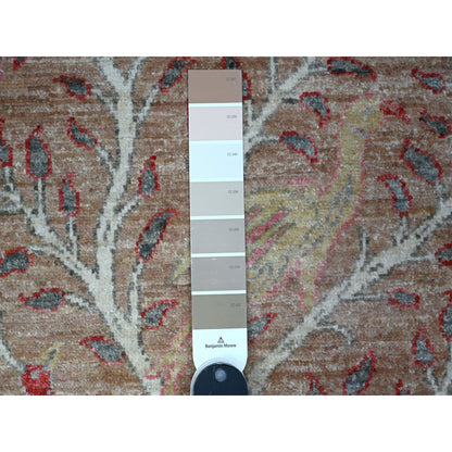 Oushak And Peshawar Wool Hand Knotted Rug Brown No Border 2.7X11.9 -O089416