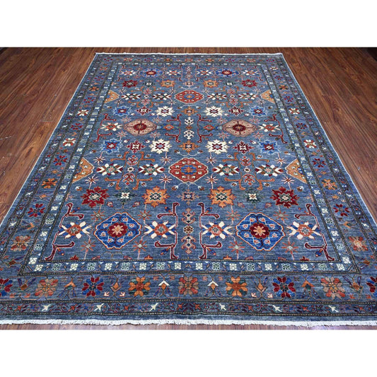 Kazak Wool Hand Knotted Rug Grey Gray 8.2X9.11 -O089420
