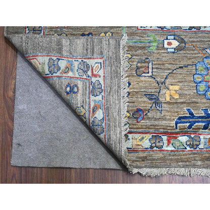 Heriz Wool Hand Knotted Rug Grey Gray 10.2X13.6 -O089425