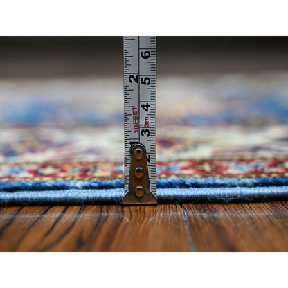 Kazak Wool Hand Knotted Rug Blue Ivory 2.8X8.0 -O089433