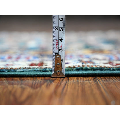 Kazak Wool Hand Knotted Rug Green Blue 1.11X5.8 -O089437