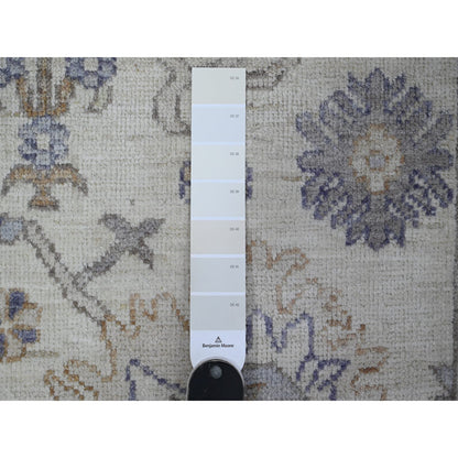 Oushak And Peshawar Wool Hand Knotted Rug Grey Green 2.1X2.11 -O089467