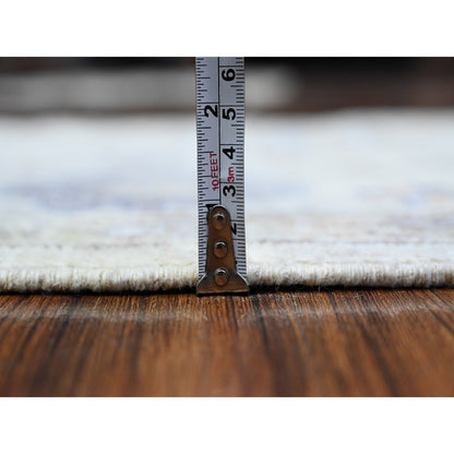 Oushak And Peshawar Wool Hand Knotted Rug Grey Green 2.1X2.11 -O089467
