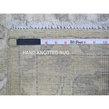 Oushak And Peshawar Wool Hand Knotted Rug Green Gray 2.0X2.11 -O089468