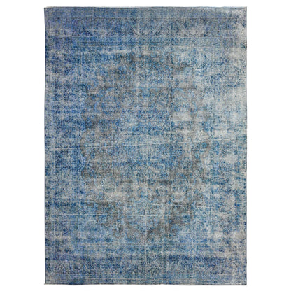 Overdyed & Vintage Wool Hand Knotted Rug Blue Blue 9.7X13.1 -O089479