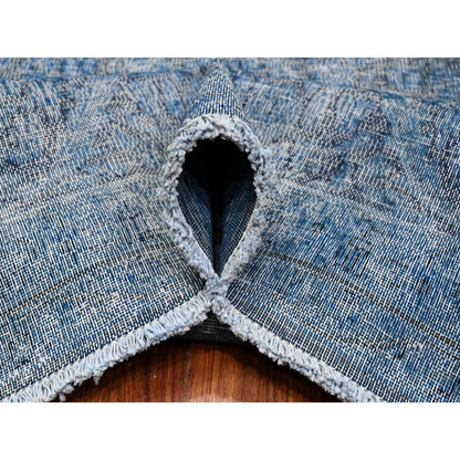 Overdyed & Vintage Wool Hand Knotted Rug Blue Blue 9.7X13.1 -O089479