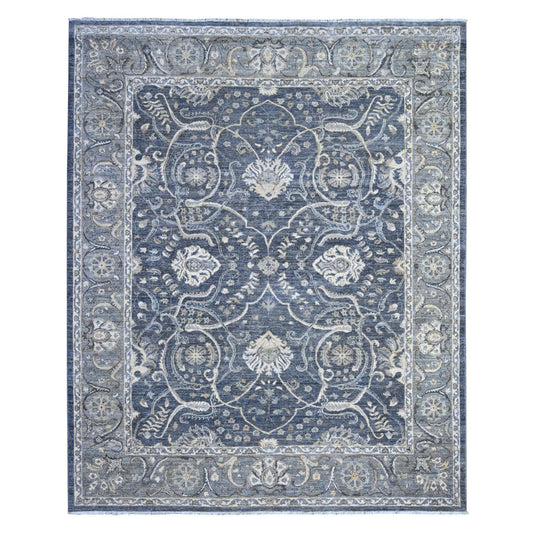 Oushak And Peshawar Wool Hand Knotted Rug Grey Gray 8.0X9.9 -O089489