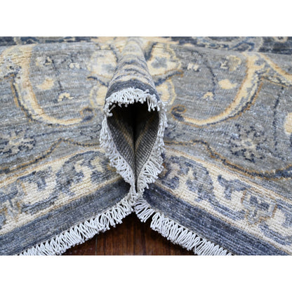 Oushak And Peshawar Wool Hand Knotted Rug Grey Gray 8.0X9.9 -O089489