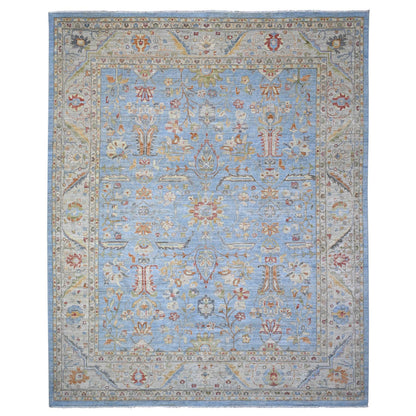 Heriz Wool Hand Knotted Rug Blue Gray 12.1X14.6 -O089493