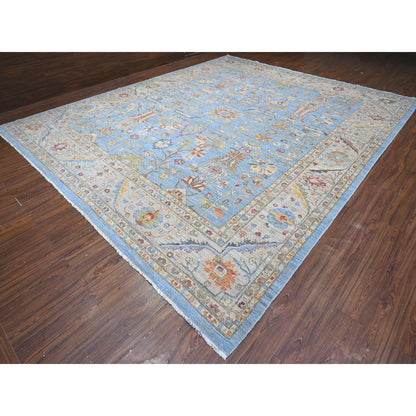 Heriz Wool Hand Knotted Rug Blue Gray 12.1X14.6 -O089493