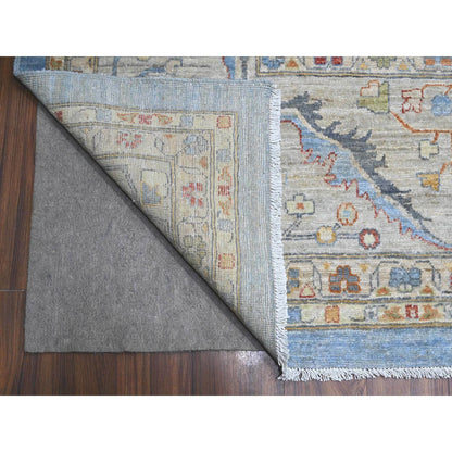 Heriz Wool Hand Knotted Rug Blue Gray 12.1X14.6 -O089493