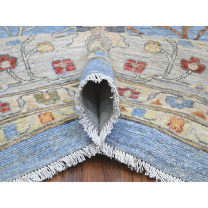 Heriz Wool Hand Knotted Rug Blue Gray 12.1X14.6 -O089493