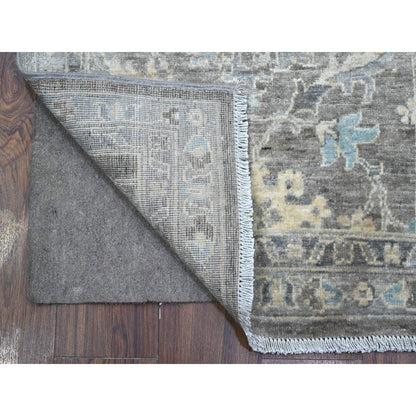 Oushak And Peshawar Wool Hand Knotted Rug Grey Gray 2.5X20.1 -O089499