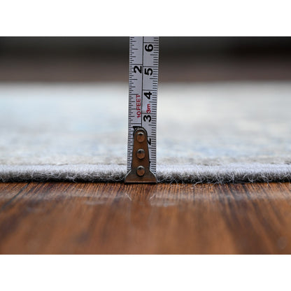 Oushak And Peshawar Wool Hand Knotted Rug Grey Gray 2.5X20.1 -O089499