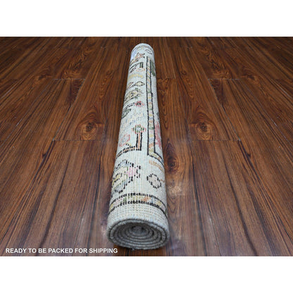 Oushak And Peshawar Wool Hand Knotted Rug Blue Blue 3.0X4.10 -O089513