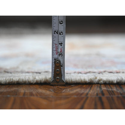 Oushak And Peshawar Wool Hand Knotted Rug Ivory Ivory 2.11X4.10 -O089515