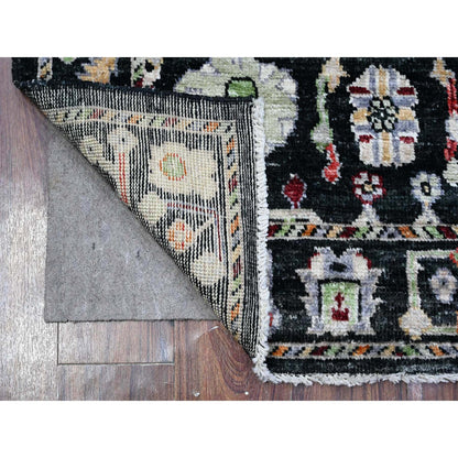 Oushak And Peshawar Wool Hand Knotted Rug Black Black 3.3X4.10 -O089516