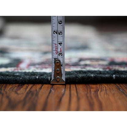 Oushak And Peshawar Wool Hand Knotted Rug Black Black 3.3X4.10 -O089516