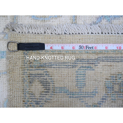 Oushak And Peshawar Wool Hand Knotted Rug Ivory Ivory 2.7X7.11 -O089534