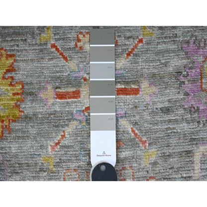 Oushak And Peshawar Wool Hand Knotted Rug Grey Gray 2.1X3.3 -O089538